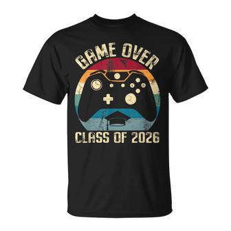 Class Of 2026 Senior Graduation Game Over For Gamer Student T-Shirt | Mazezy