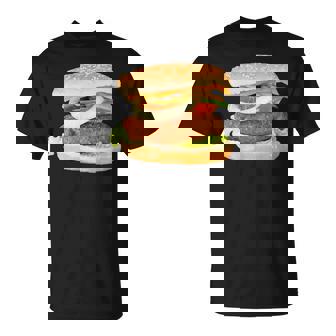 Classic Cheeseburger With Tomato Lettuce Onion And Pickles T-Shirt | Mazezy