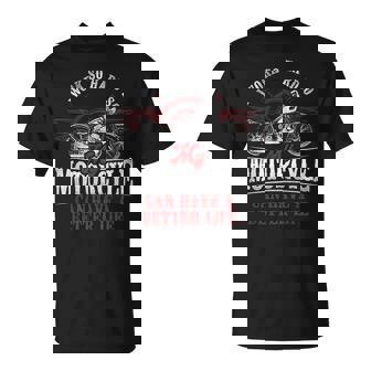 Classic Motorcycle Biker I Work Hard So My Motorcycle Can T-Shirt | Mazezy