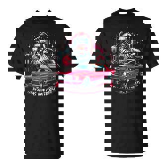 Classic Muscle Car Santa Hotrod V8 Enthusiast Christmas T-Shirt | Mazezy