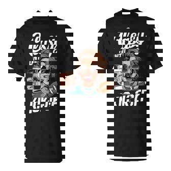 Classy Until Kick-Off Cute Football Mom Game Day T-Shirt | Mazezy