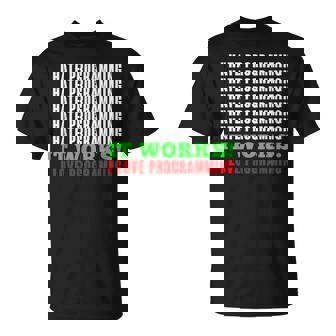 Coder I Hate Programming IT Works I Love Nerd Computer T-Shirt | Mazezy