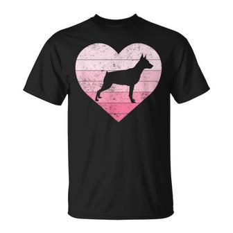 Coeur Mignon De Chien De Pinscher Nain Pour Des Dames De T-Shirt - Cadeauxyz