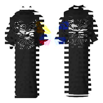 Colombia And Honduras Mix Butterfly Half Colombian Honduran Tank Top T-Shirt | Mazezy