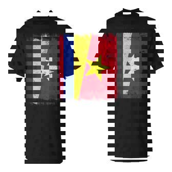 Colombia Vietnam Half Flag Colombian Vietnamese History T-Shirt | Mazezy