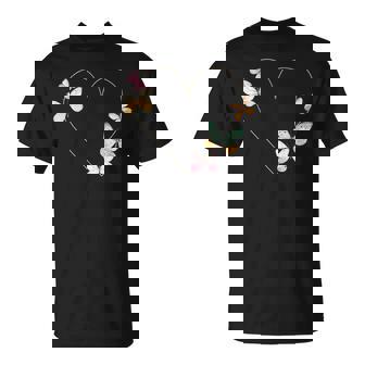 Colorful Heart Butterfly T-Shirt - Monsterry