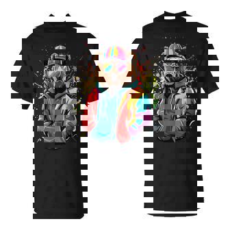 Colorful Hip Hop Teddy Bear With Sunglasses Rap Music T-Shirt | Mazezy