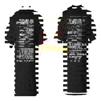 Combat Veteran Operation Iraqi Freedom Vintage Flag Soldiers Tank Top T-Shirt | Mazezy