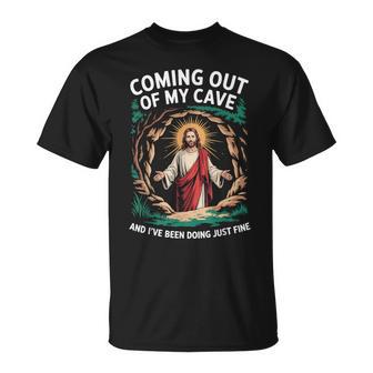 Coming Out Of My Cave Humorvolle Auferstehung T-Shirt - Geschenkecke