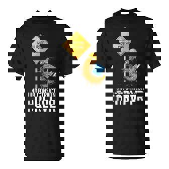 Under Construction Forever Millipede Engineer Humor Tank Top T-Shirt | Mazezy