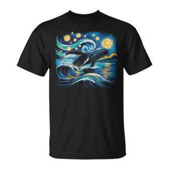 Contemporary Abstract Whale Ocean Graphic T-Shirt | Mazezy