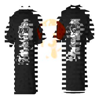 Cool Beagle Dog Soccer Player Cartoon Tank Top T-Shirt | Mazezy