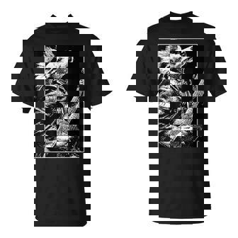 Cool Dachshund With Guitar Rocker Dog Punk Grunge Aesthetic T-Shirt | Mazezy