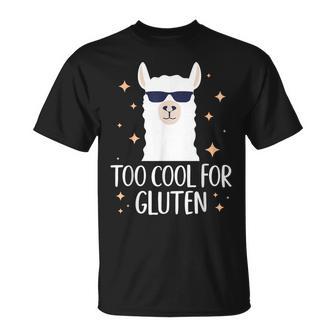 Too Cool For Gluten Celiac Disease Gluten Free Anti Gluten T-Shirt - Thegiftio UK