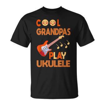 Cool Grandpas Play Ukulele Music Lover Player T-Shirt - Thegiftio UK