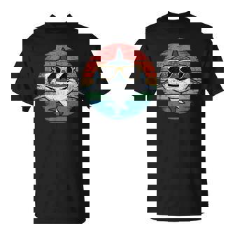 Cool Retro Shark In Sunglasses 70s 80s 90s Shark Girls T-Shirt | Mazezy