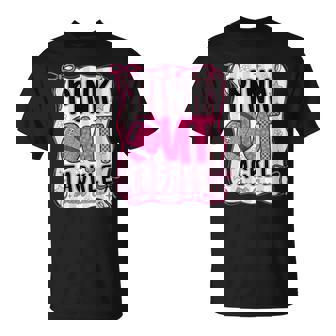 Coquette Bow Pink Out Tackle American Football Breast Cancer T-Shirt | Mazezy