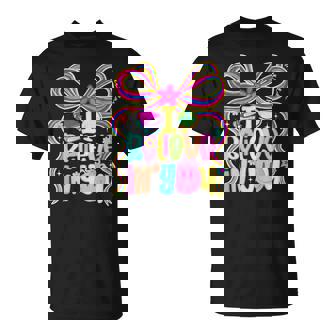 Coquette Bow Test Day I Believe In You State Testing Teacher T-Shirt | Seseable CA