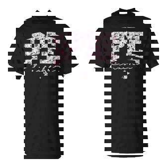 Coquette Floral Silly Goose PE Teacher Physical Education T-Shirt | Mazezy