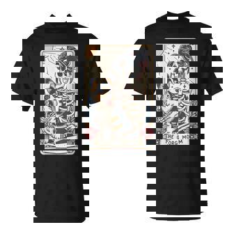 The Corgi Mom Tarot Card Skeleton Halloween Dog T-Shirt - Seseable