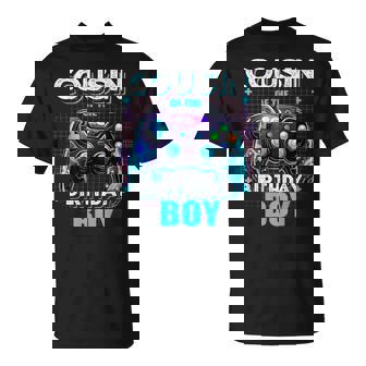 Cousin Of The Birthday Boy Matching Video Gamer Party T-Shirt - Thegiftio