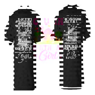 Cousin Of The Birthday Girl 1St Birthday Cow Farm Family T-Shirt | Seseable FR