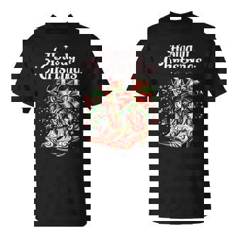 Cowgirl Christmas Howdy Christmas Western T-Shirt | Mazezy