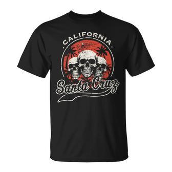 Crâne Deanta Cruz Beach En Californie T-Shirt - Cadeauxyz