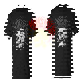 Crâne Punk Avec Cheveux Rouges Mohawktyle Rock Grunge T-Shirt - Cadeauxyz