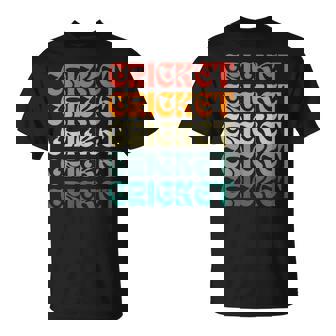 Cricket Sport Vintage Cool Aestethic Retro Sunset T-Shirt | Mazezy