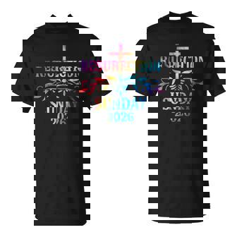 Croix Colorée De Pâques Du Dimanche De La Résurrection 2026 T-Shirt - Cadeauxyz