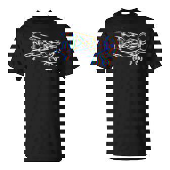 Crop Duster Airplane Retro EDM Glitch Pilot Tank Top T-Shirt | Mazezy