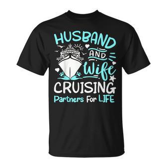 Cruising Partners Cruise Ship Vacation Husband Wife Couple T-Shirt | Mazezy