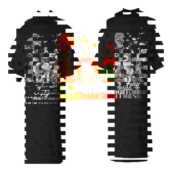 Cute Australian Shepherd Happy Hallothanksmas Xmas Tank Top T-Shirt | Mazezy