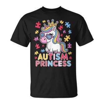 Cute Autism Princess Unicorn Girls Daughter Autism Awareness T-Shirt | Mazezy