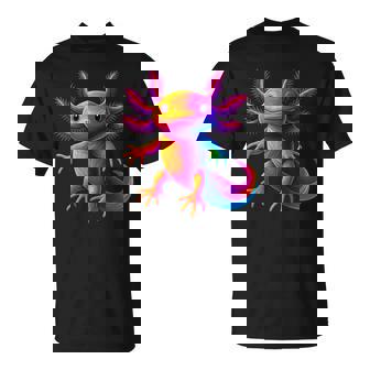 Cute Axolotl Anime Colorful Boy Girls T-Shirt - Thegiftio