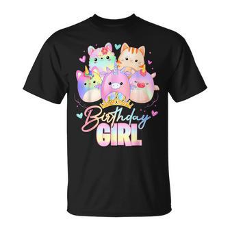 Cute Birthday Girl Squish Squad Birthday Party Costume T-Shirt | Mazezy
