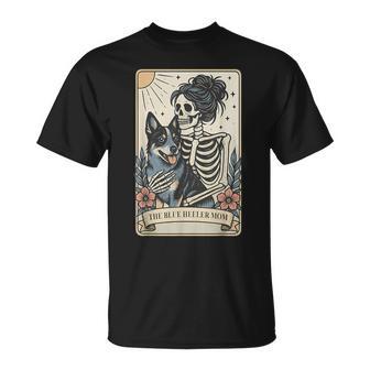 Cute Blue Heeler Dog Mom Tarot Card Skeleton Mama Dog Pet T-Shirt - Thegiftio UK