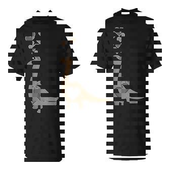 Cute Brontosaurus Hearts I Love Brontosauruses T-Shirt | Mazezy