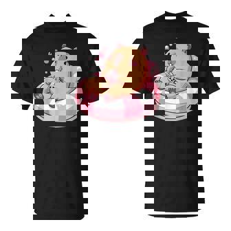 Cute Capybara Bubble Tea Boba Tea T-Shirt | Mazezy