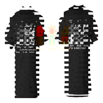 Cute Christmas Cat Rock Paper Scissors Cute Animal Paws T-Shirt | Mazezy