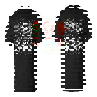 Cute Christmas Dabbing Santa Elf Reindeer Boys Girls Xmas T-Shirt | Mazezy