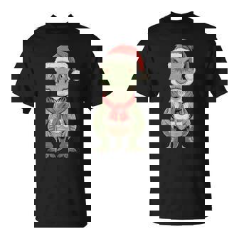 Cute Christmas Velociraptor Santa Raptor Dinosaur Tank Top T-Shirt | Mazezy