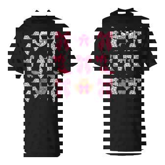 Cute Coquette Bow Pink Cowgirl Boots And Hats Cowgirls T-Shirt - Seseable