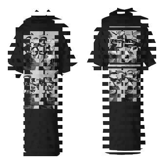 Cute Goats With Snow Goggles Farm Animals Winter T-Shirt - Monsterry