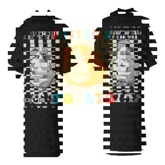 Cute Guinea Pig Save The Furry Potato Holiday Style T-Shirt - Monsterry