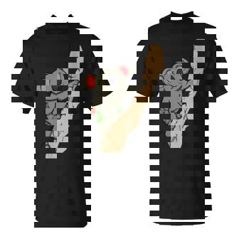 Cute Koala Rock Climber Illustration Fun Climbing Animal T-Shirt | Mazezy