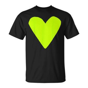 Cute Lime Green Heart T-Shirt - Seseable