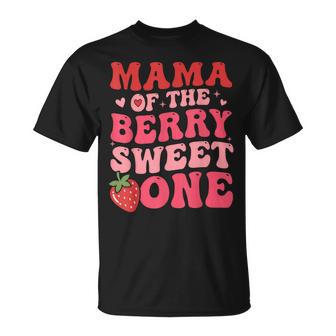 Cute Mama Of The Berry Sweet One Strawberry First Birthday T-Shirt - Thegiftio UK