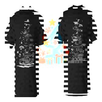 Cute Marine Biologist Biology Ocean Science Christmas Tree T-Shirt | Mazezy